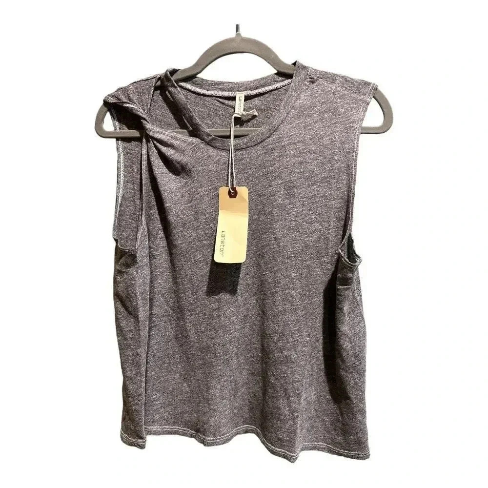NWT‎ Lanston Grey TShirt W/Twisted Cutout